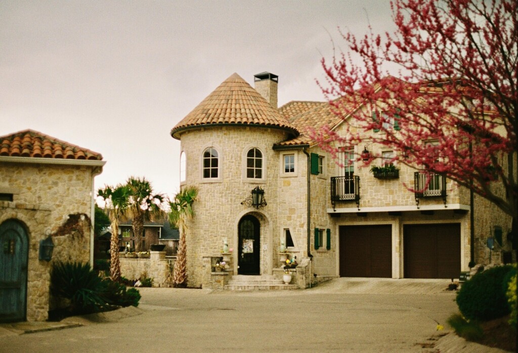Quaint House with Turquoise Accents